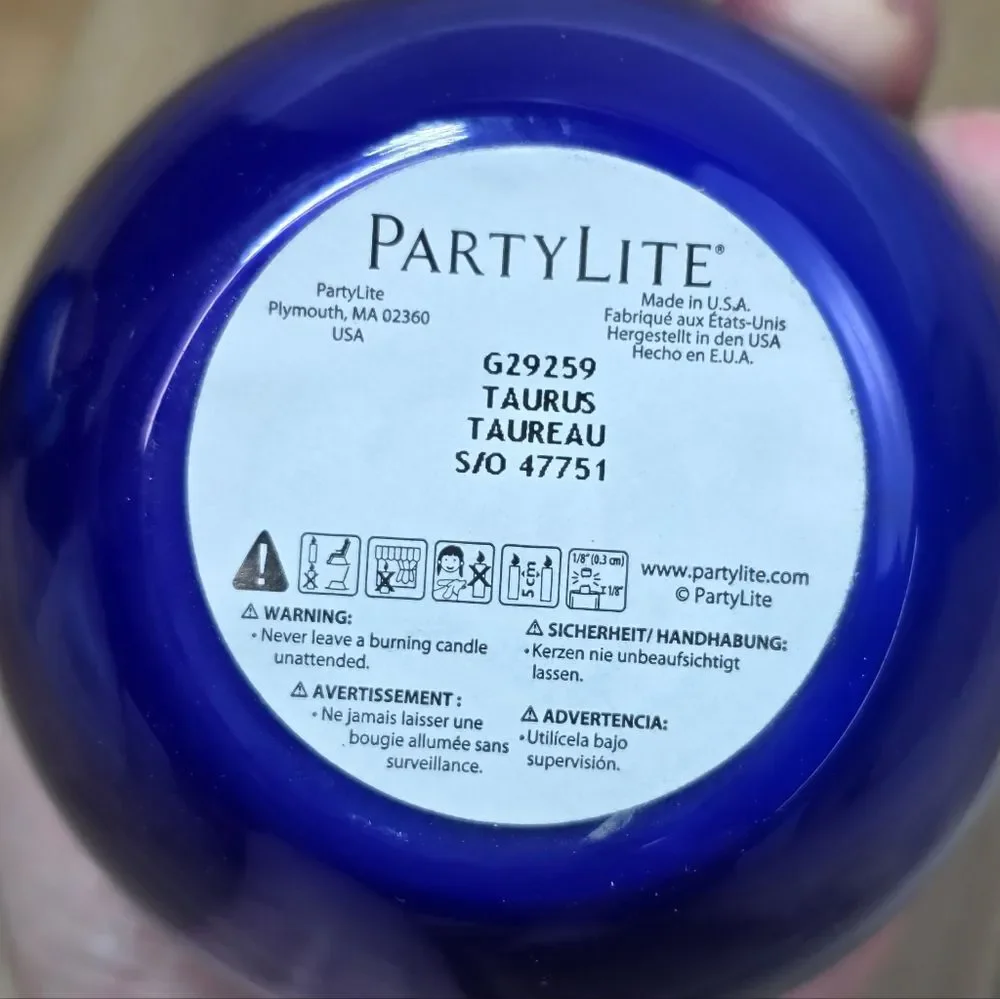 🩵NIB PartyLite Taurus Celestial Lights 7.8oz Scented Candle
